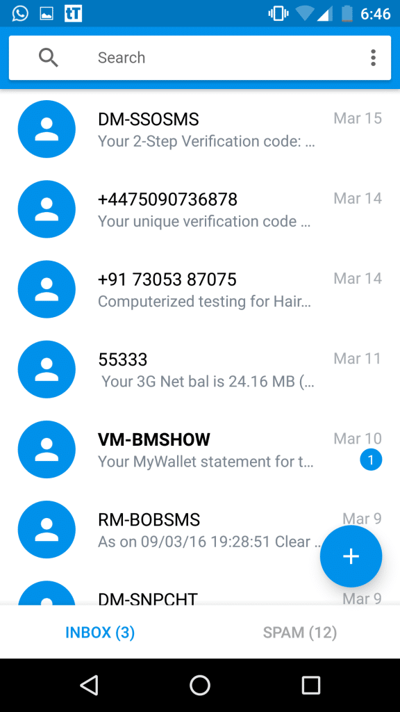 Block spam sms 1