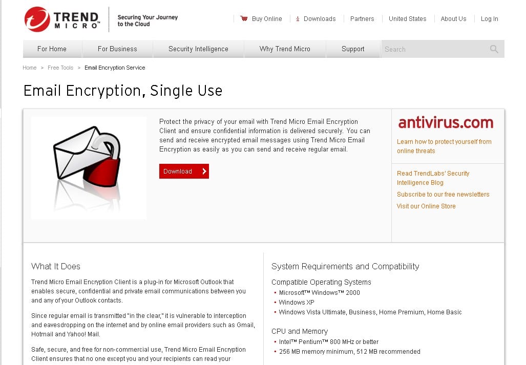 trend micro encryption download center